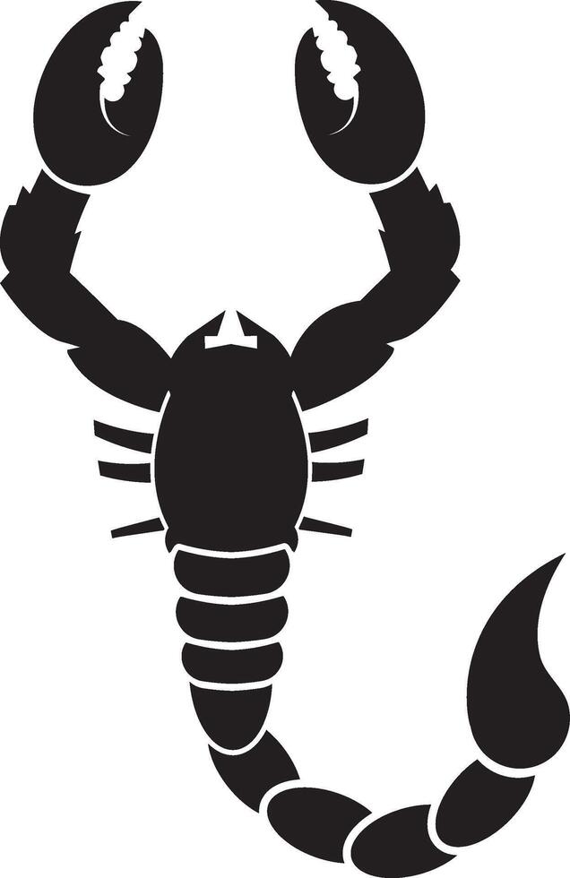 Simple black scorpion logo icon illustration vector