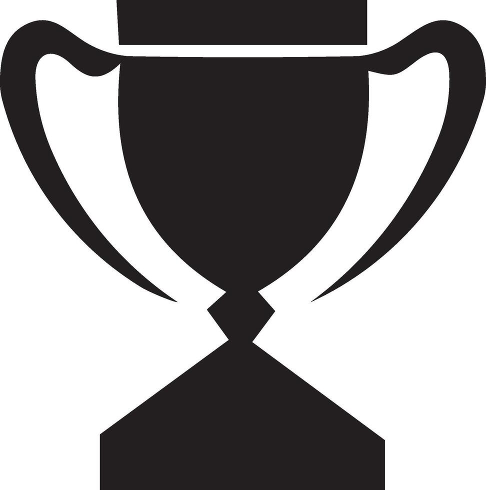 Trophy icon logo silhouette illustration vector