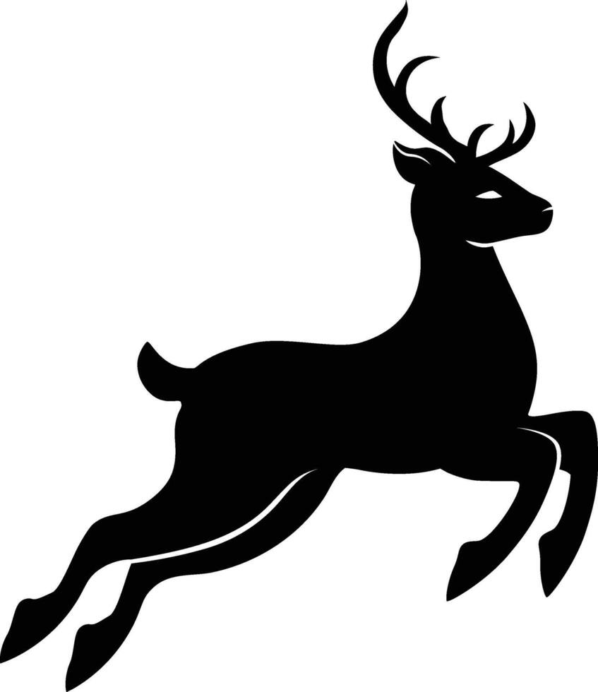 Jumping deer icon logo design vector