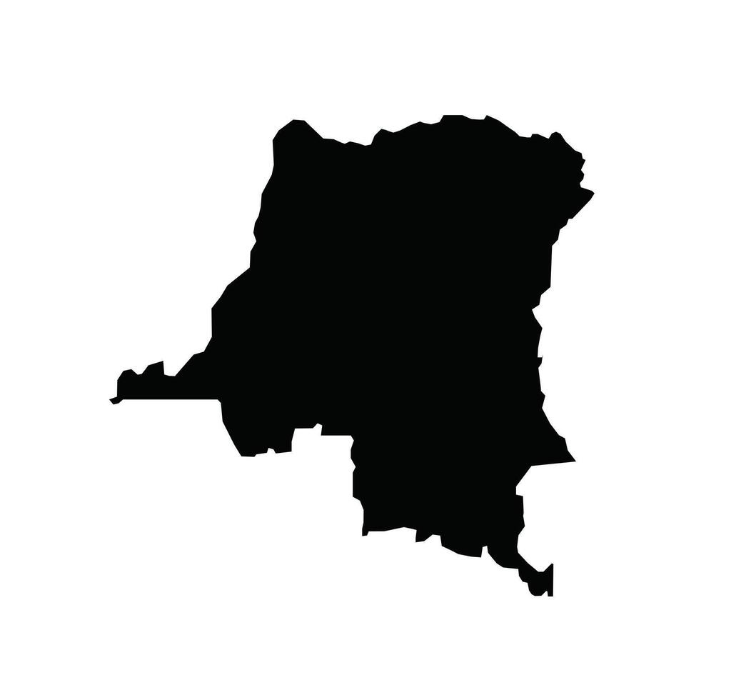 Map of Democratic Republic of the Congo. Democratic Republic of the Congo Map on white background. vector