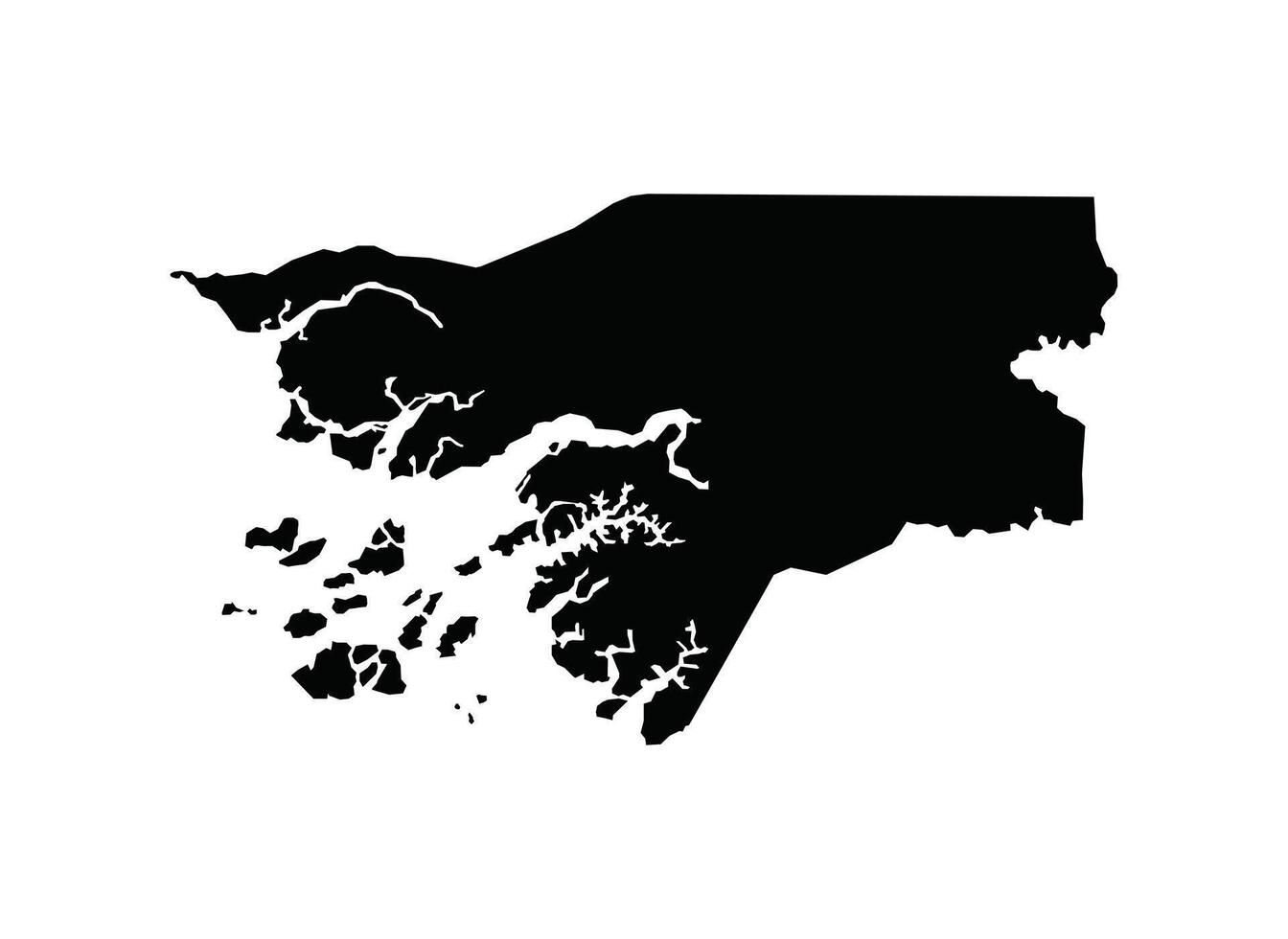 Map of Guinea Bissau. Guinea Bissau Map on white background. vector