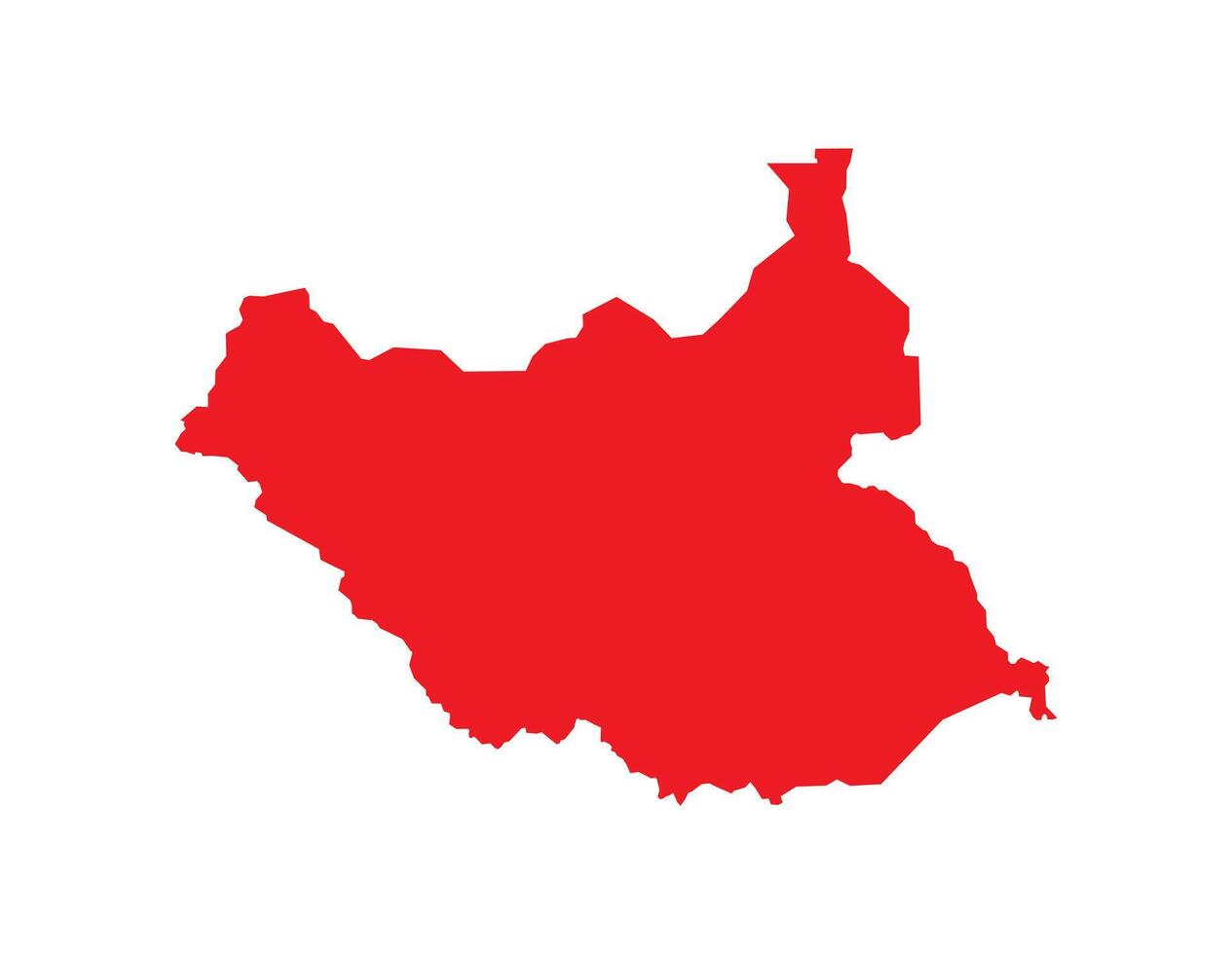 Map of South Sudan. South Sudan Map on white background. vector