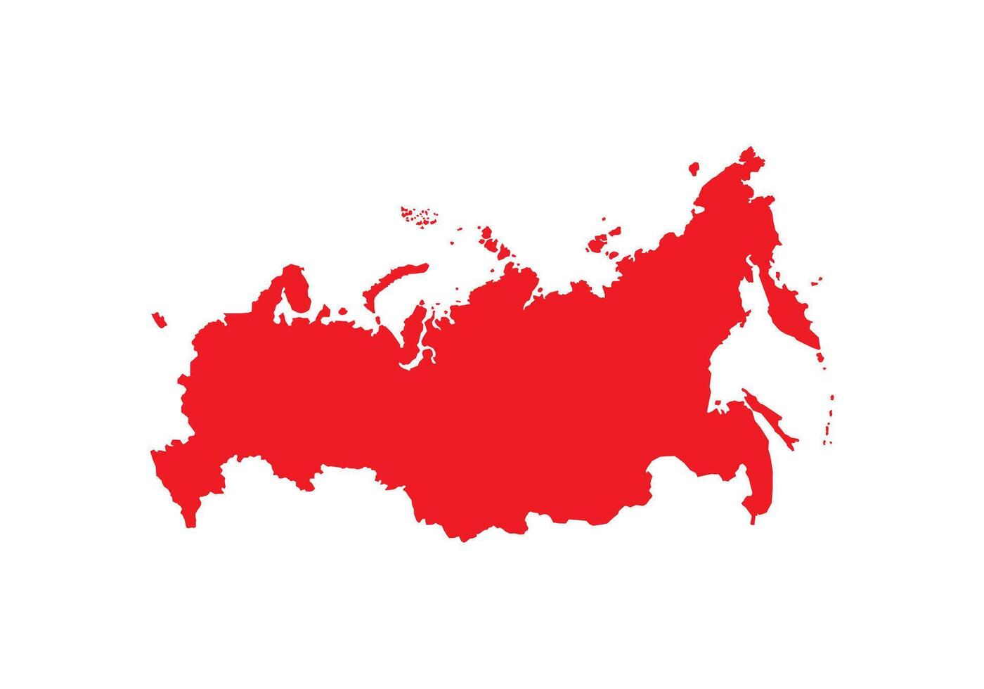 Map of Russia. Russia Map on white background. vector