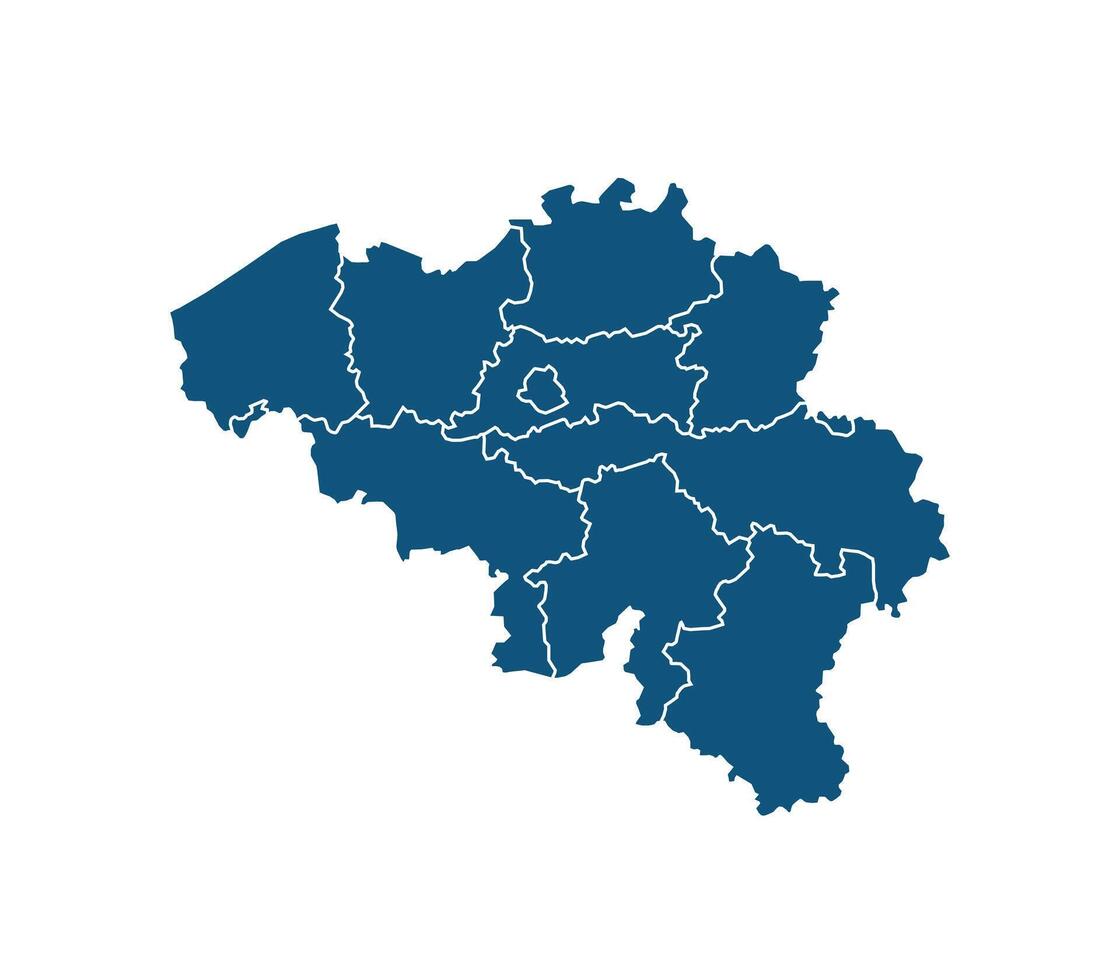 Map of Belgium. Belgium Map on white background. vector