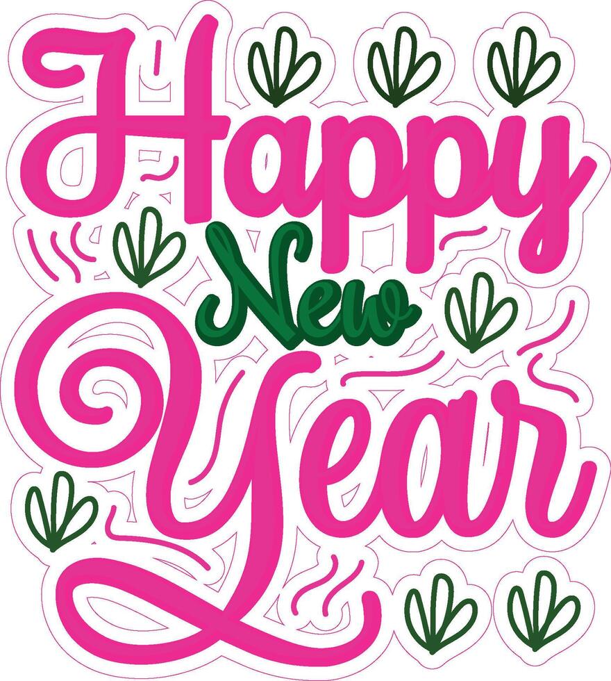 Happy New Year 2025 vector
