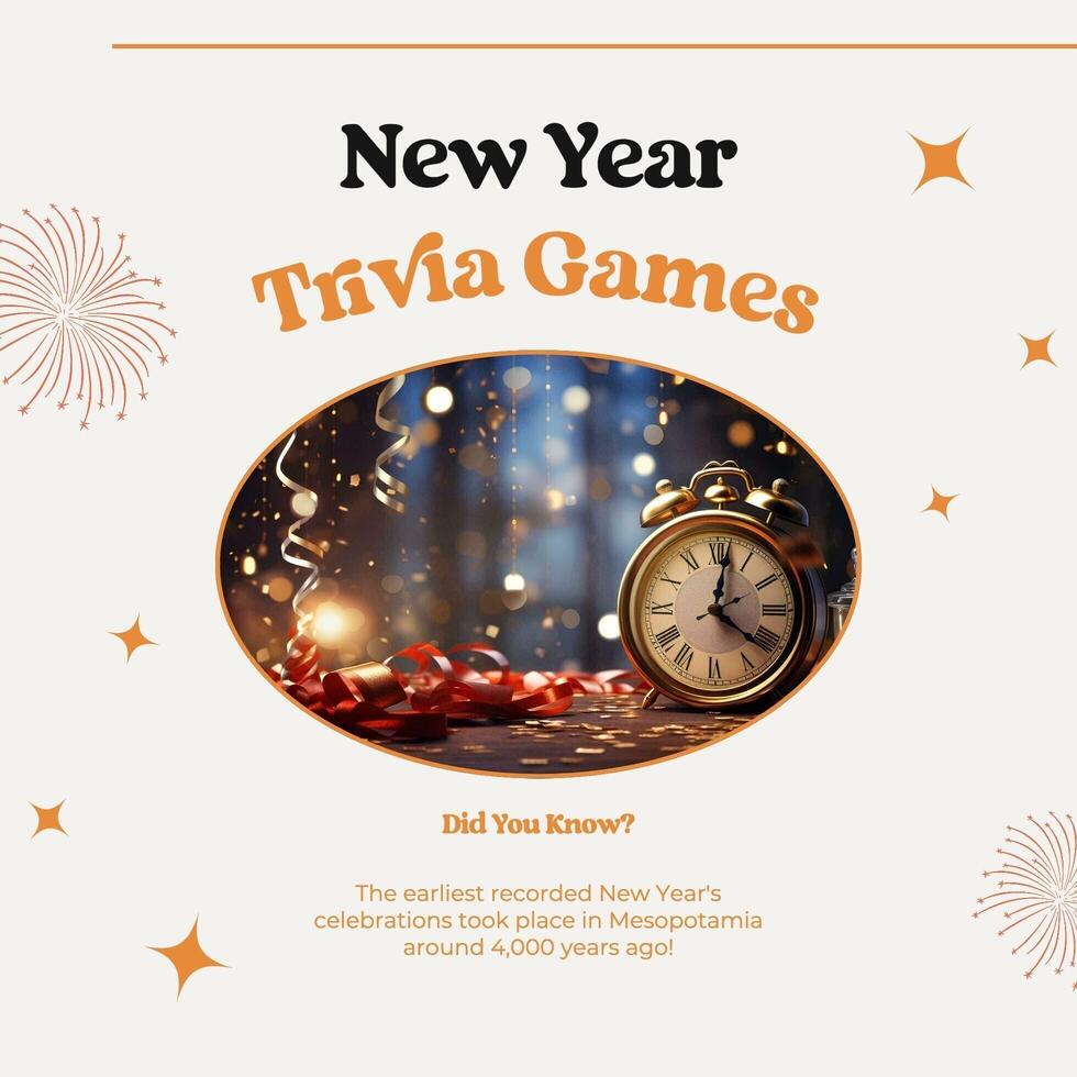 Linkedin Post Carousel - New Year Trivia template