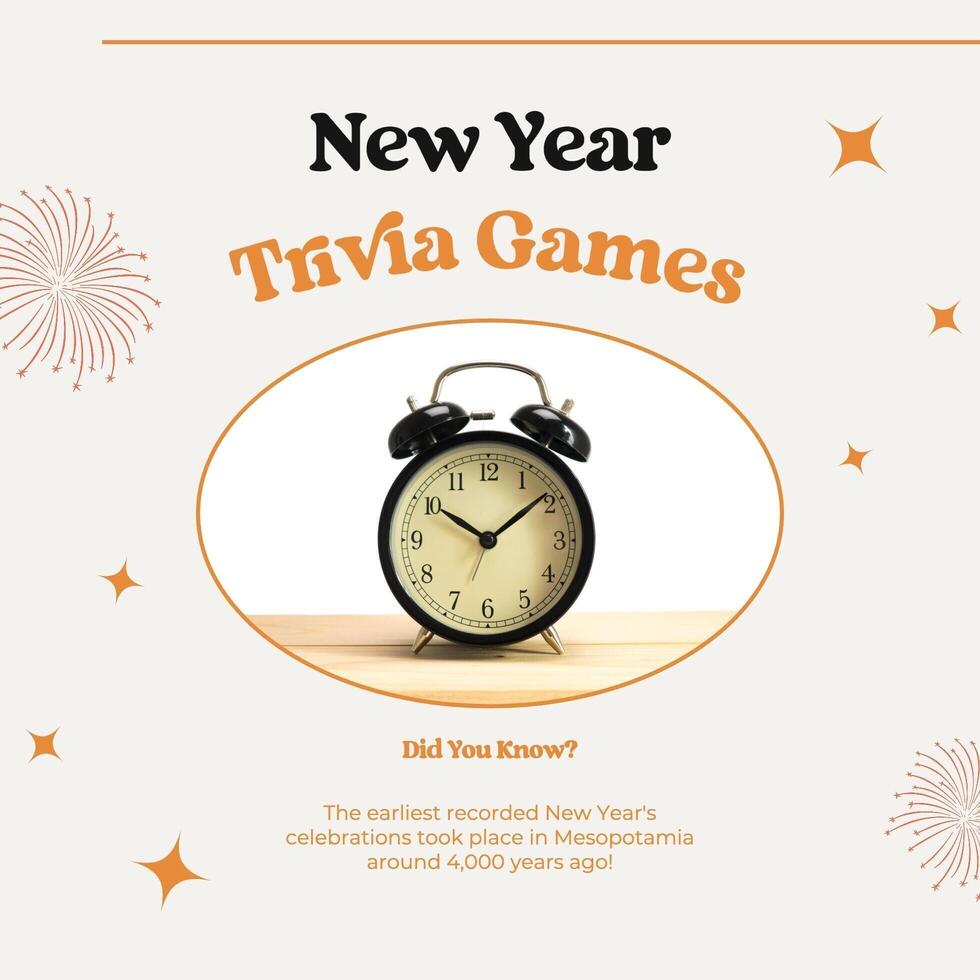 Linkedin Post Carousel - New Year Trivia template