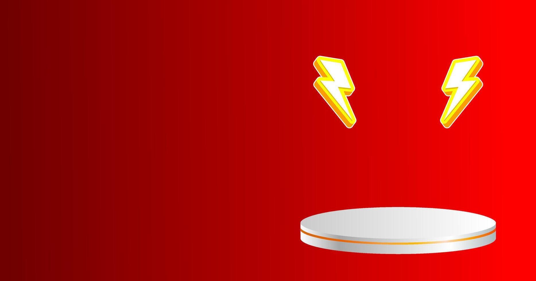 Elegant Red Plain Podium For Advertising Element or Social Media Promotion vector