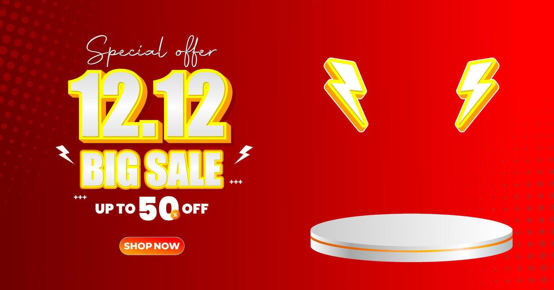 1212 sale product banner podium platform with geometric shapes vector