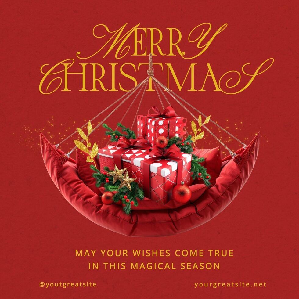 christmas greeting for linkedin post social media template