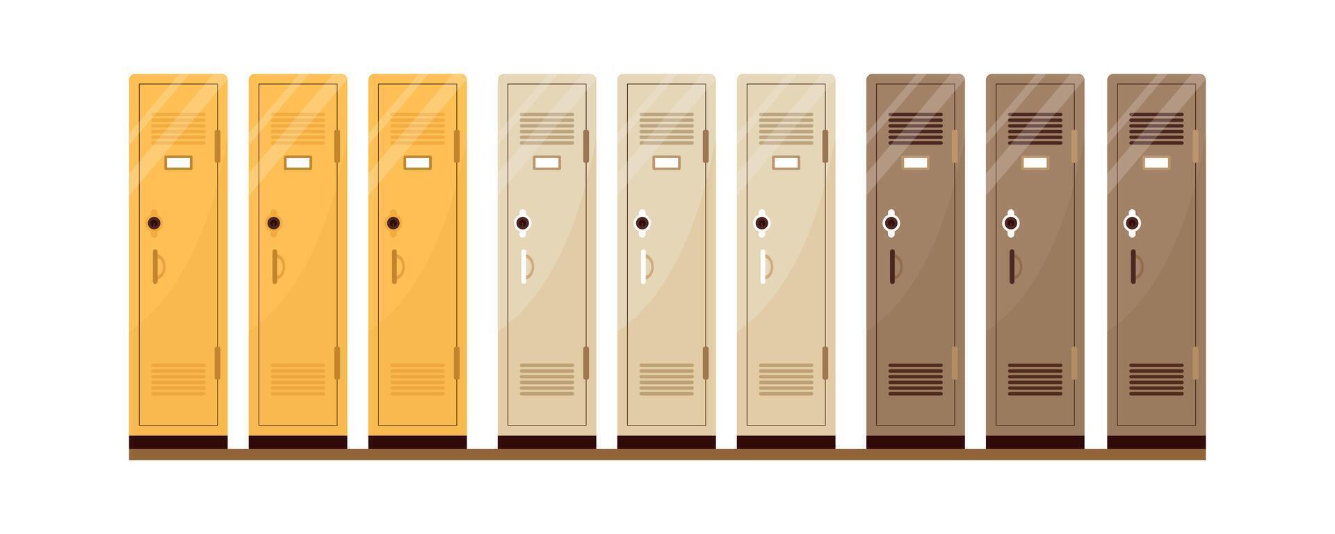 School locker design illustration isolated on white background vector