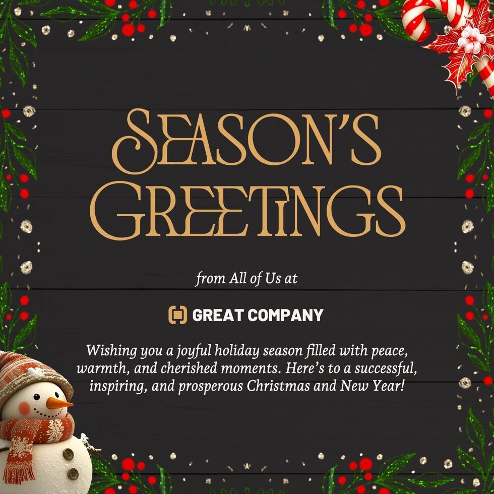 Holiday Greetings Linkedin Post template