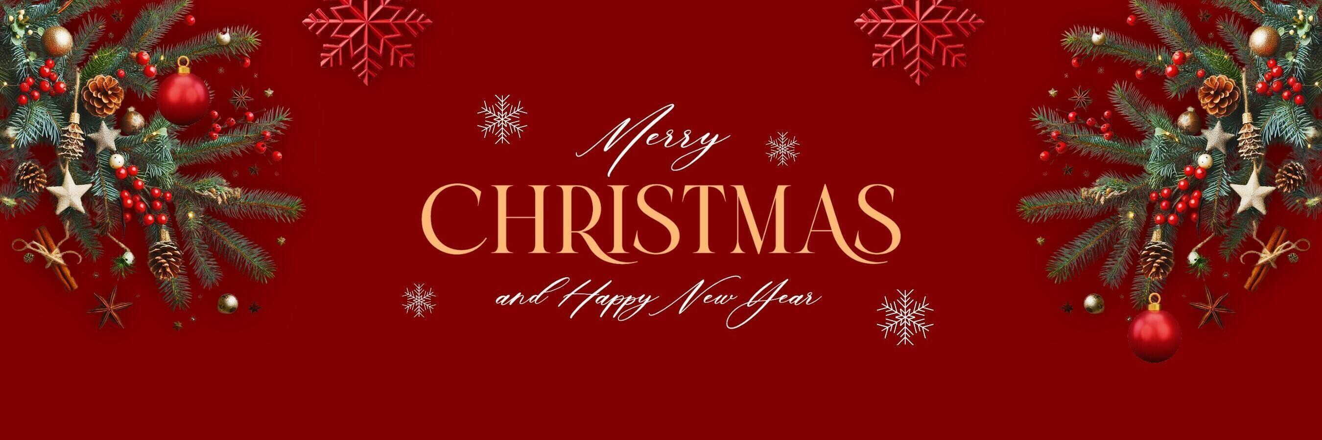 Merry Christmas and Happy New Year Header template