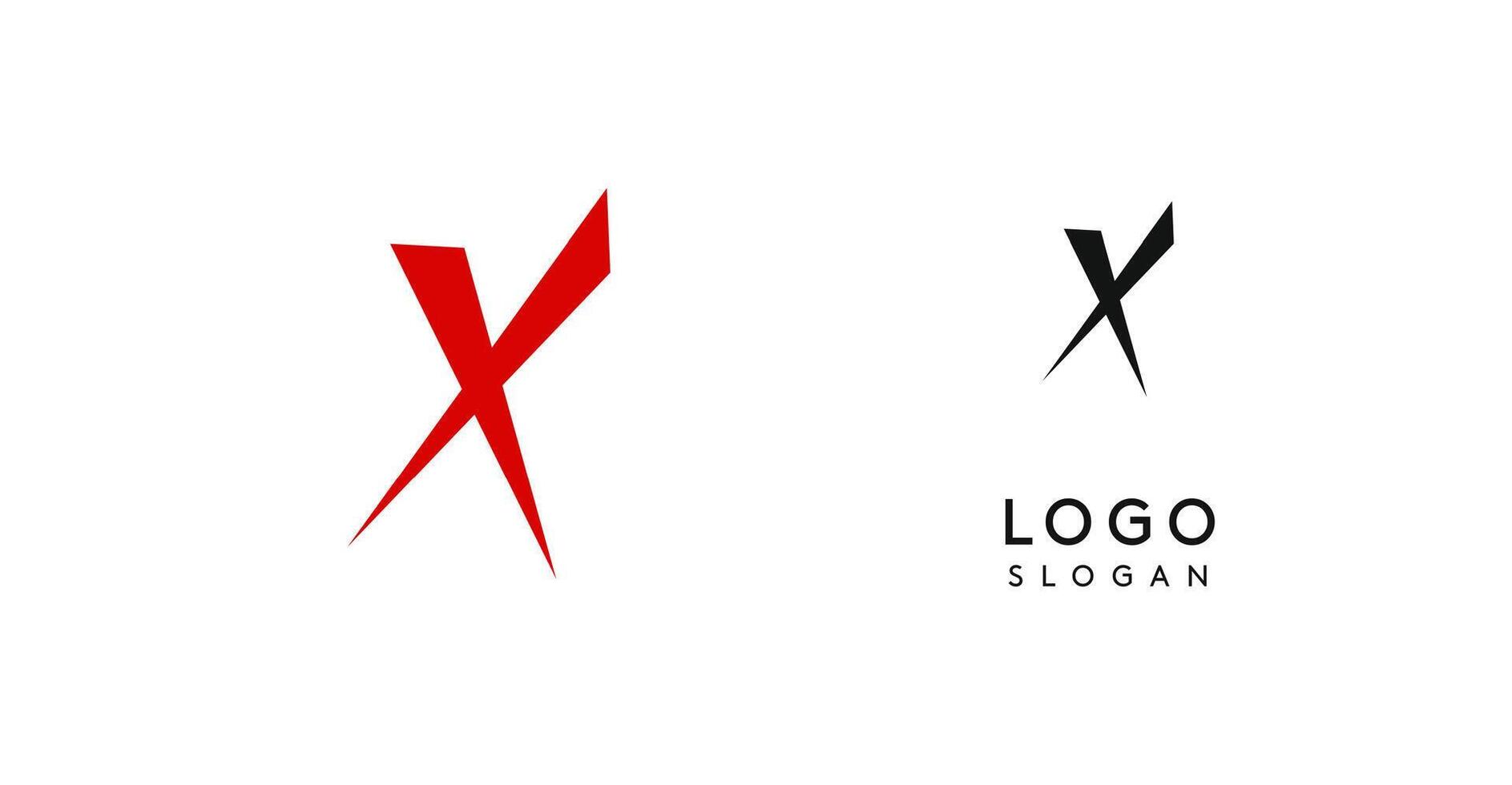 Simple brush pen letter X in Asian typographic style. Logo monogram for food and beverage packaging, Asian cuisine, restaurants, graphic design studios, and branding agencies. illustration. vector