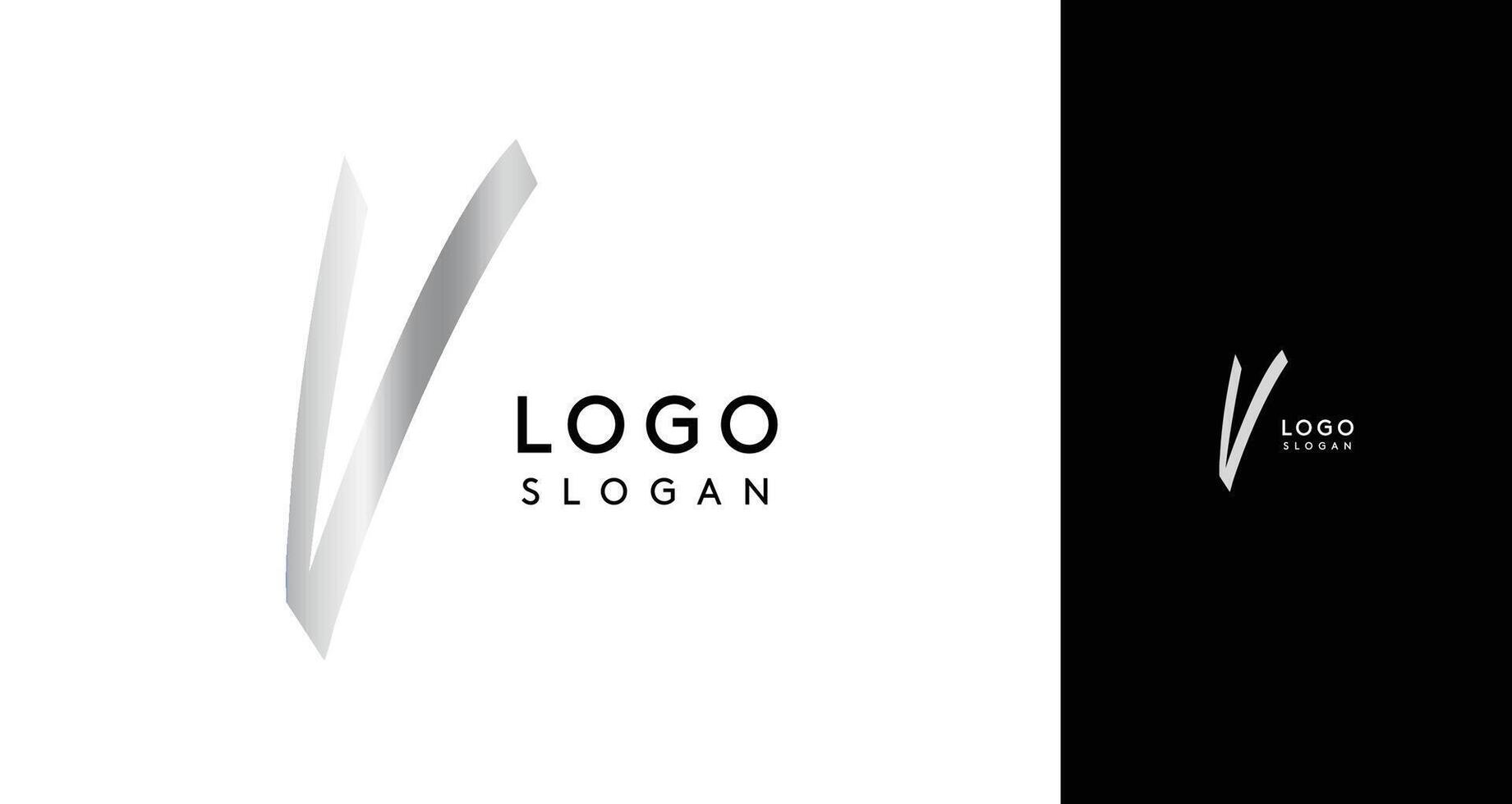 Shiny chromatic letter V, metallic monogram with shiny chrome iridescent gradient for streetwear fashion, music label, skate brand, urban art, graffiti-inspired products, modern tech company vector