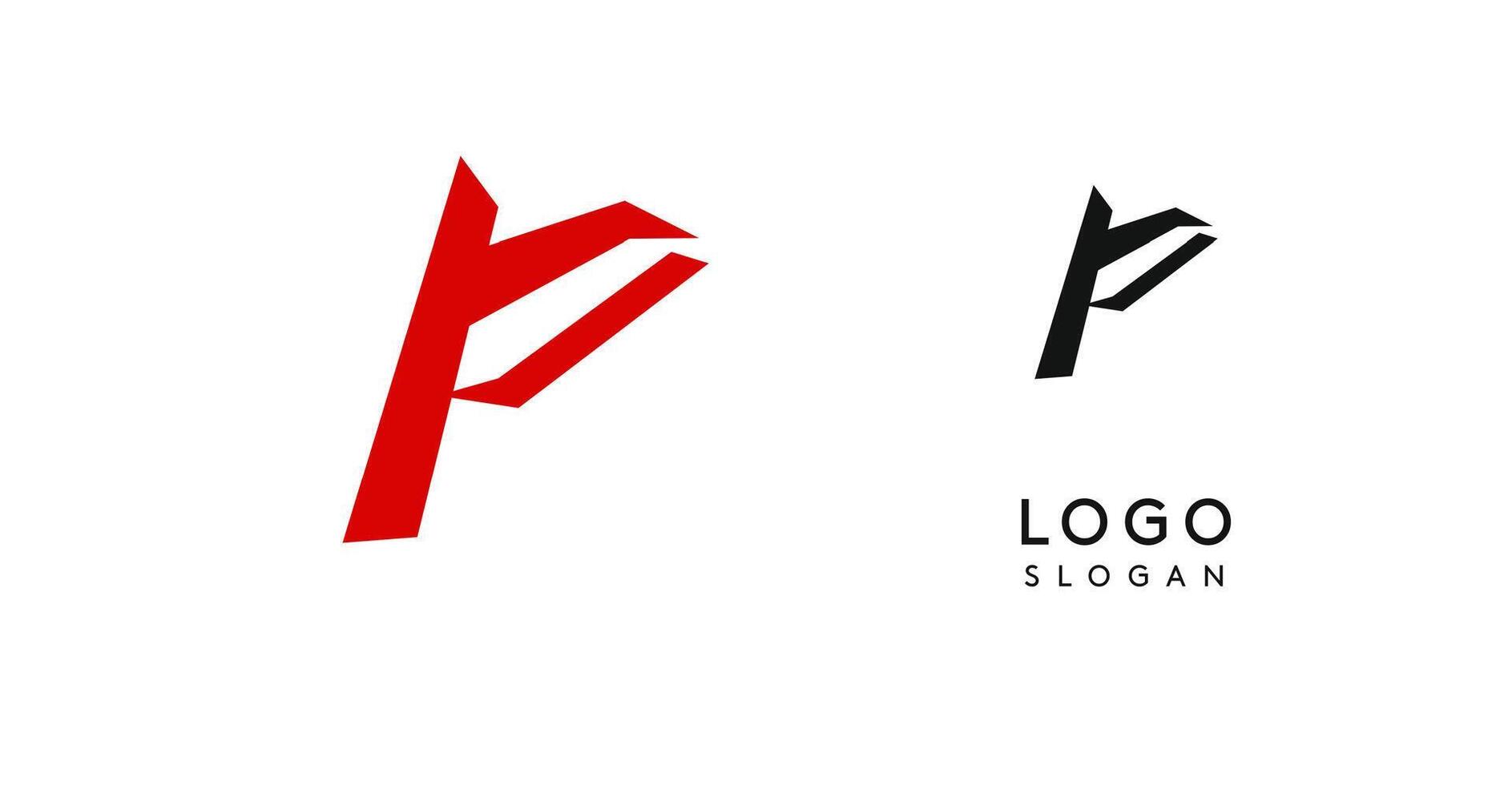 Simple brush pen letter P in Asian typographic style. Logo monogram for food and beverage packaging, Asian cuisine, restaurants, graphic design studios, and branding agencies. illustration. vector