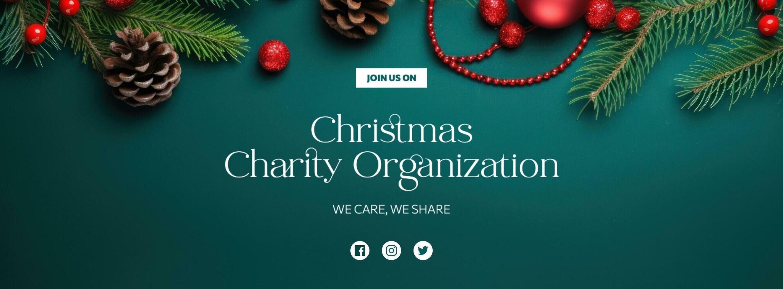 Charity for Christmas Season Page Cover template