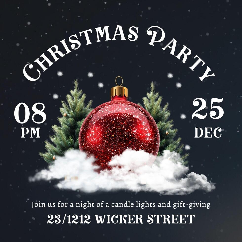 christmas invitation design template