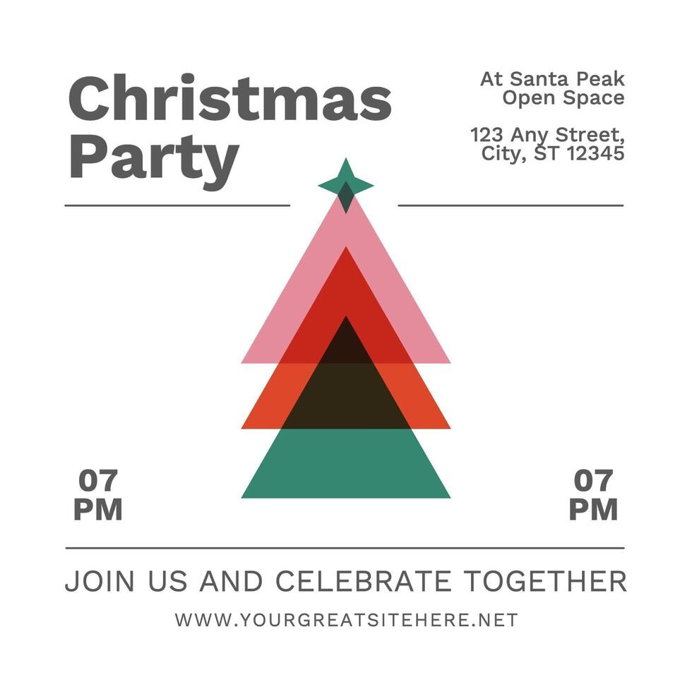Christmas Party Invitation Instagram Post template