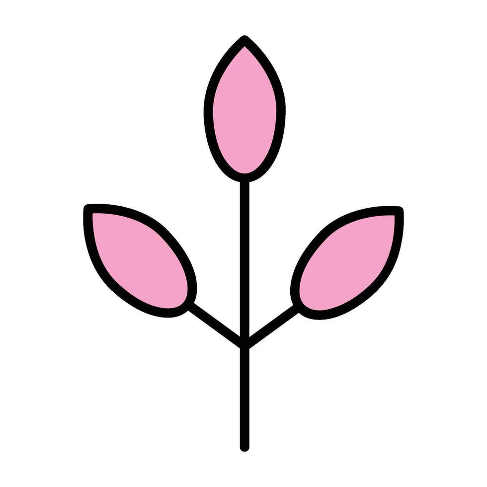 leaf blooming flower icons vector