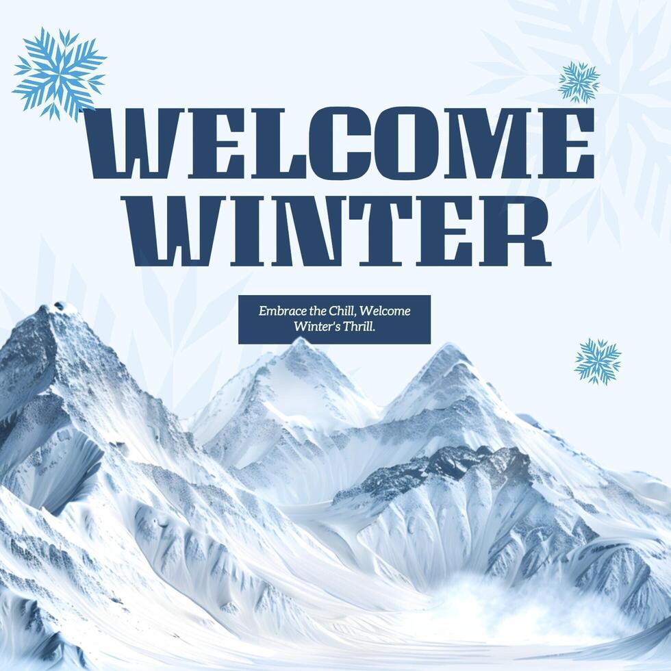 Instagram Post - Mountain Welcome Winter template