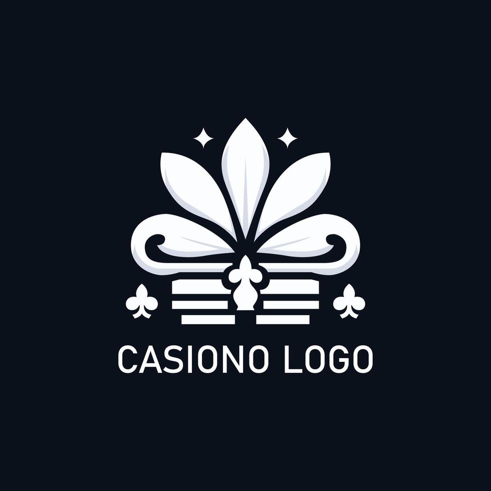 casino logo design template vector