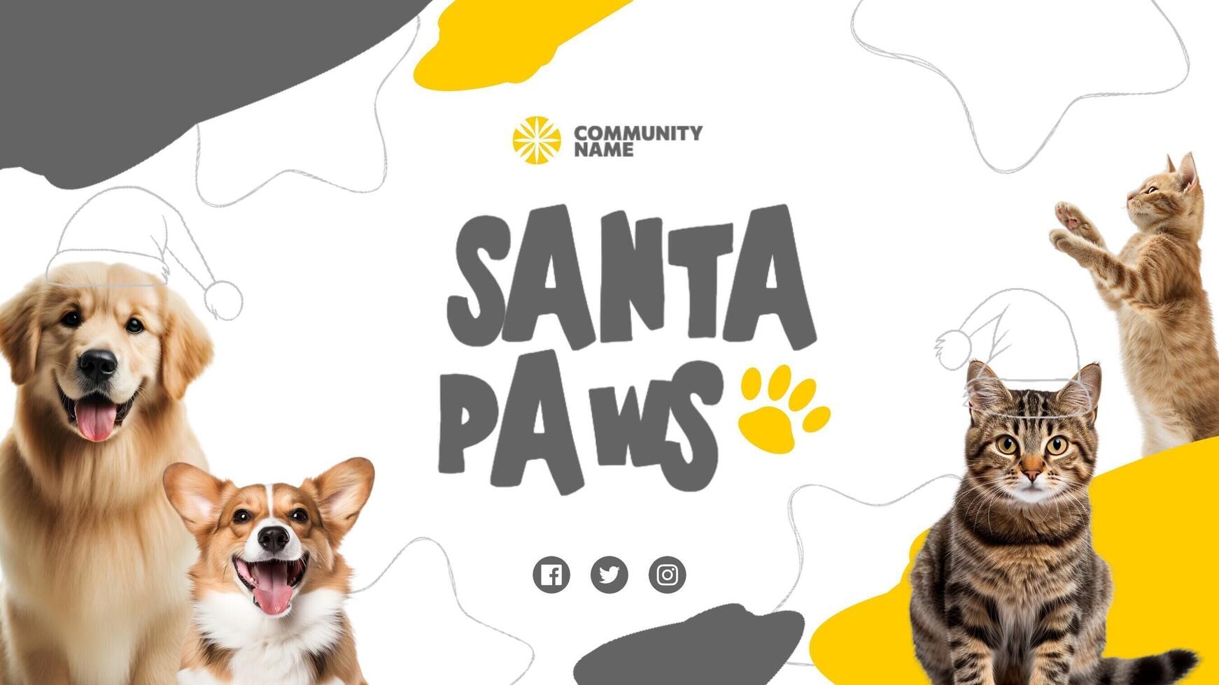 Santa Paws Pet Lover Community Page template