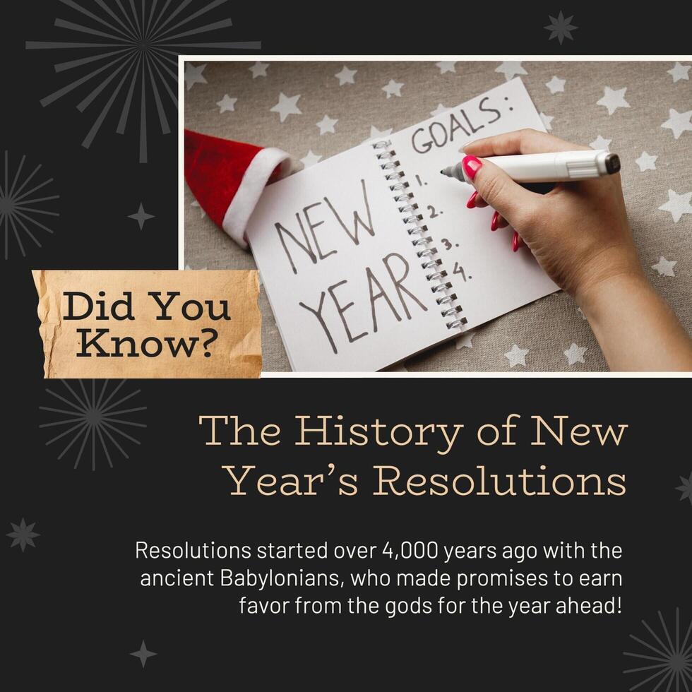 FYI About New Year Resolutions Instagram Post template
