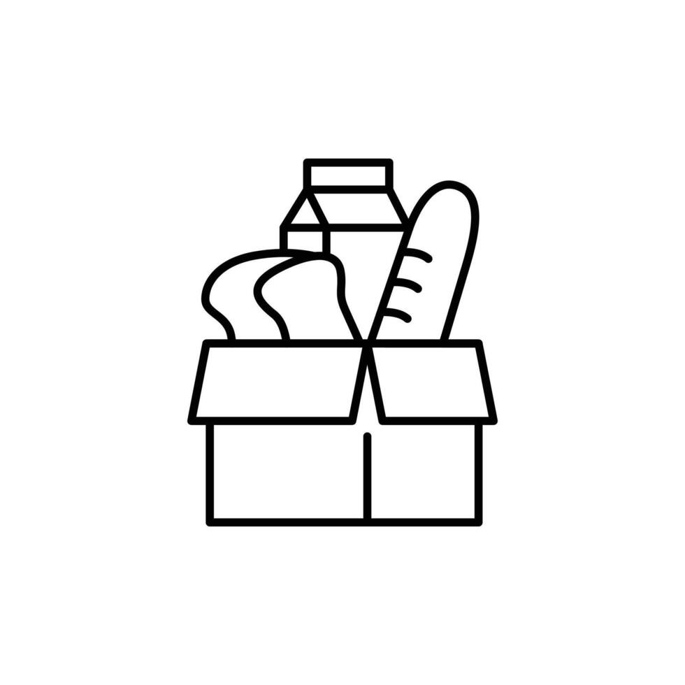 food donation thin outline icon design good for web or mobile app vector