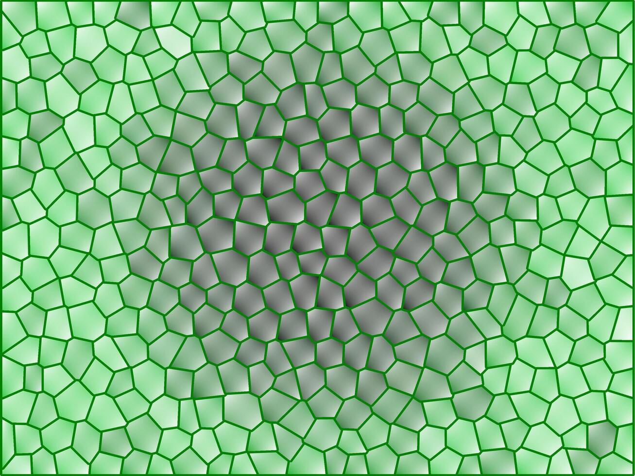 A green mosaic pattern with a circle in the center vector