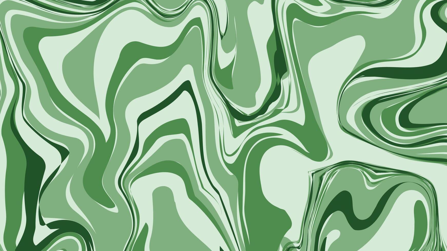 Emerald Waves Abstract Green Swirl Pattern vector