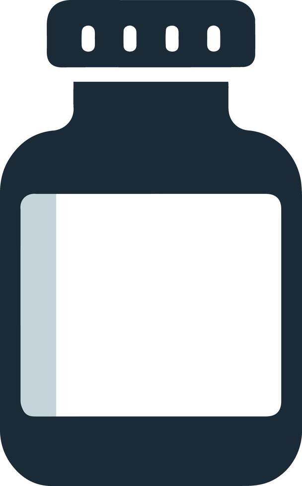 Minimalist Supplement Bottle Icon for Health and Wellness vector