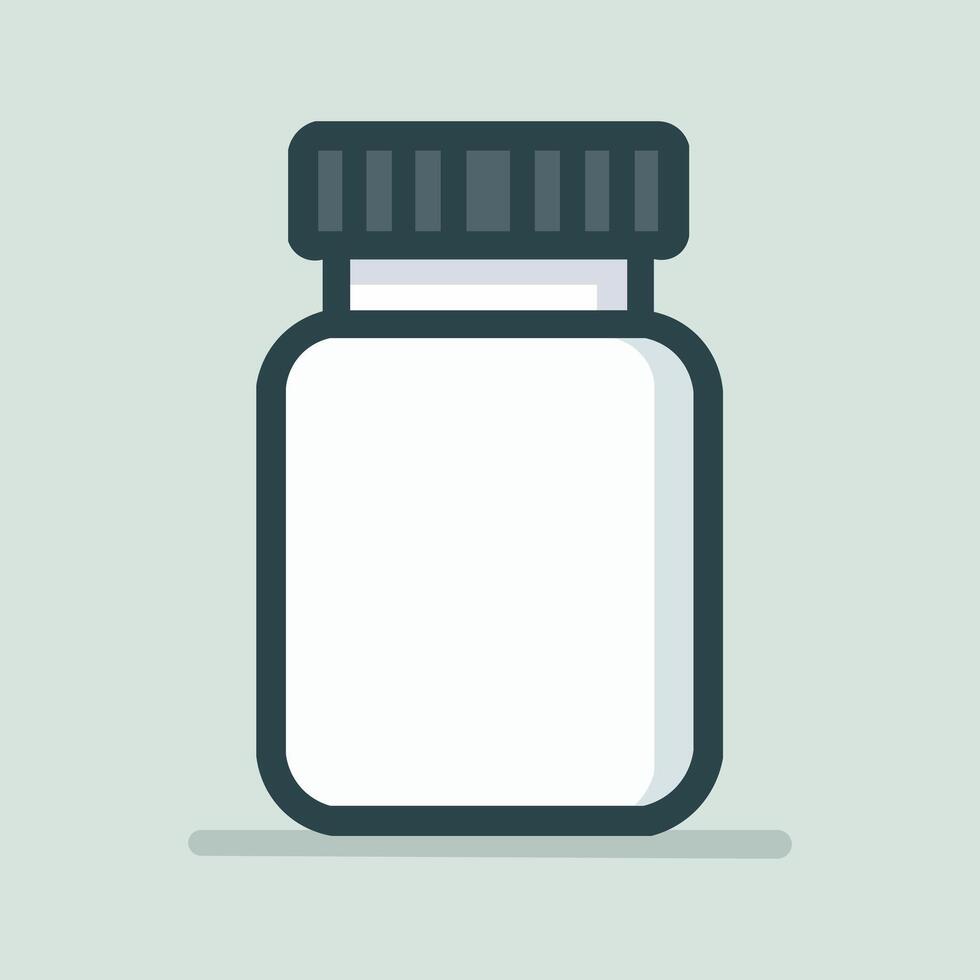 Clean and Simple Supplement Container Illustration vector