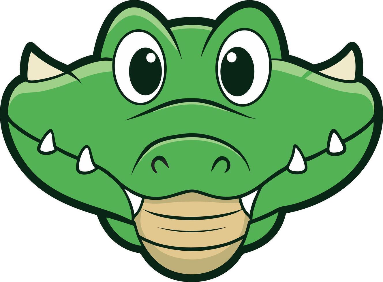 Crocodiles cartoon funny face vector