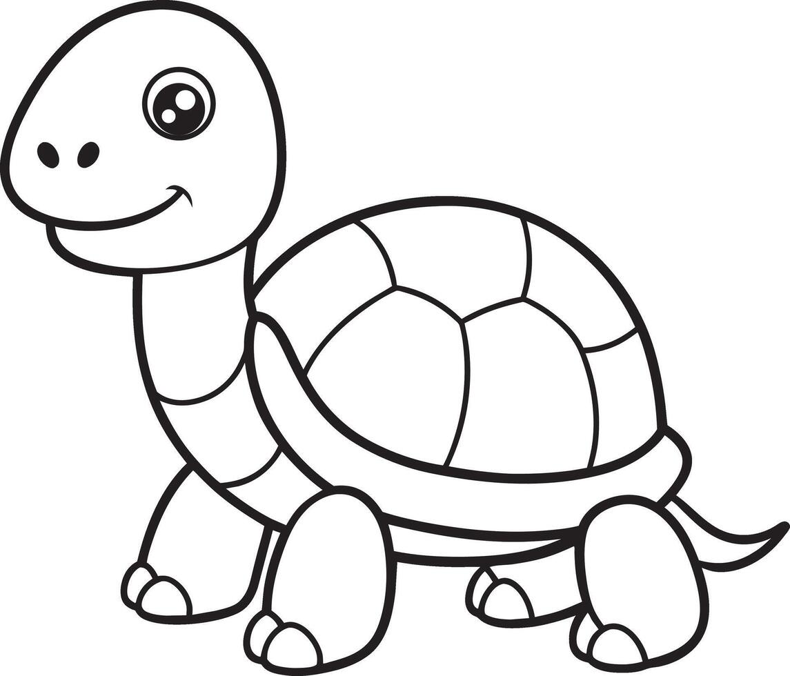 Cartoon the turtle vector