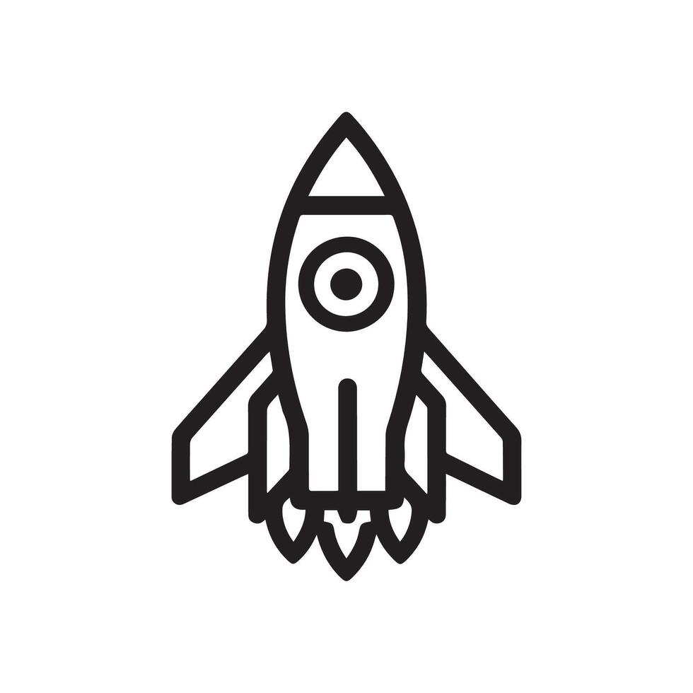 Minimalist Rocket Icon for Astronomy Inspiration vector