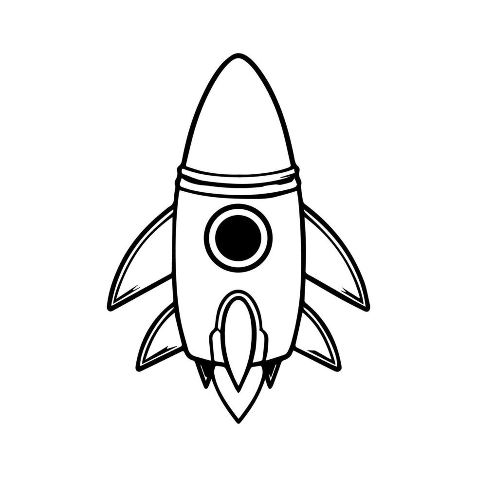 Minimalist Rocket for Adventures in Space vector