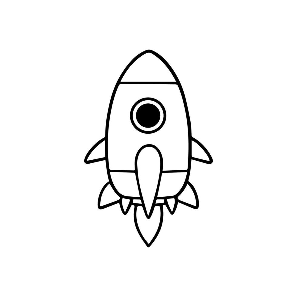 Rocket Drawings for Children Creativity vector