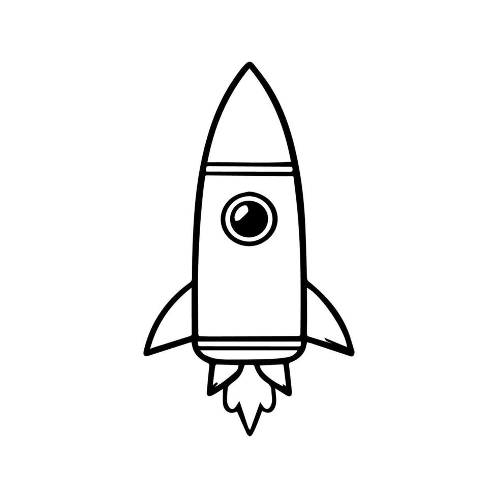 Rocket Icon, Simple Expression Go To The Stars vector