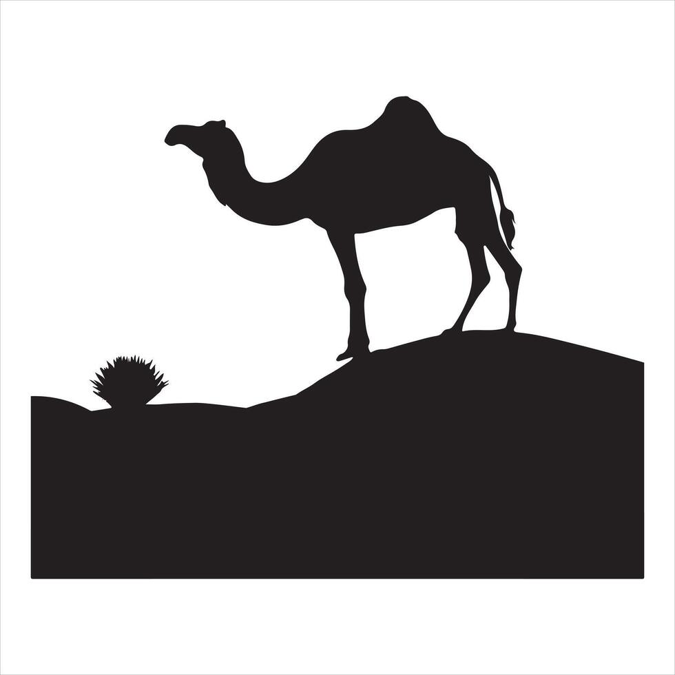 Camel silhouette black vector