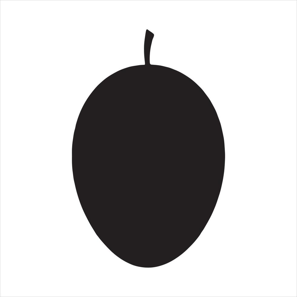 Minimalist Mango silhouette vector