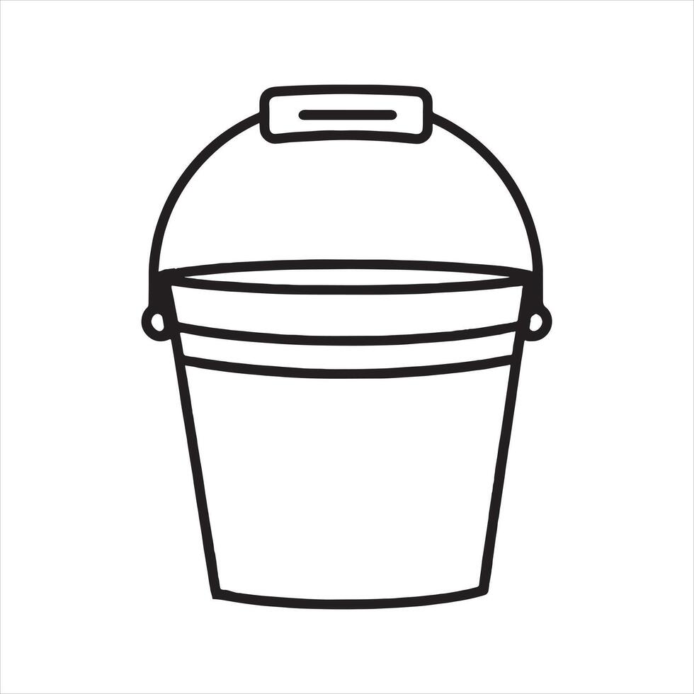 Bucket icon illustration on white background vector