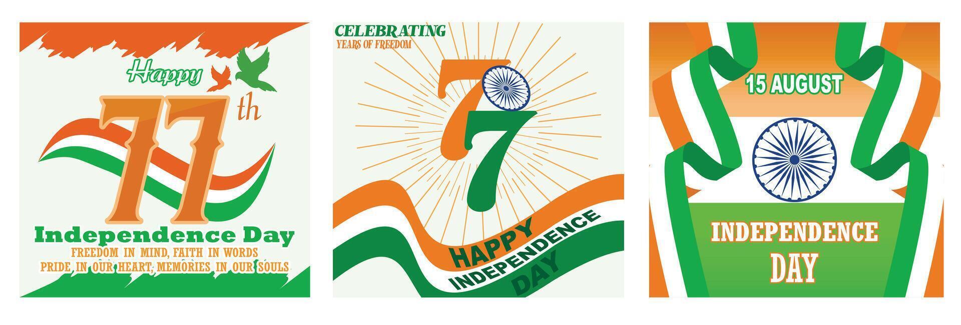 77th Anniversary, Independence Day India 2024. Happy Independence Day