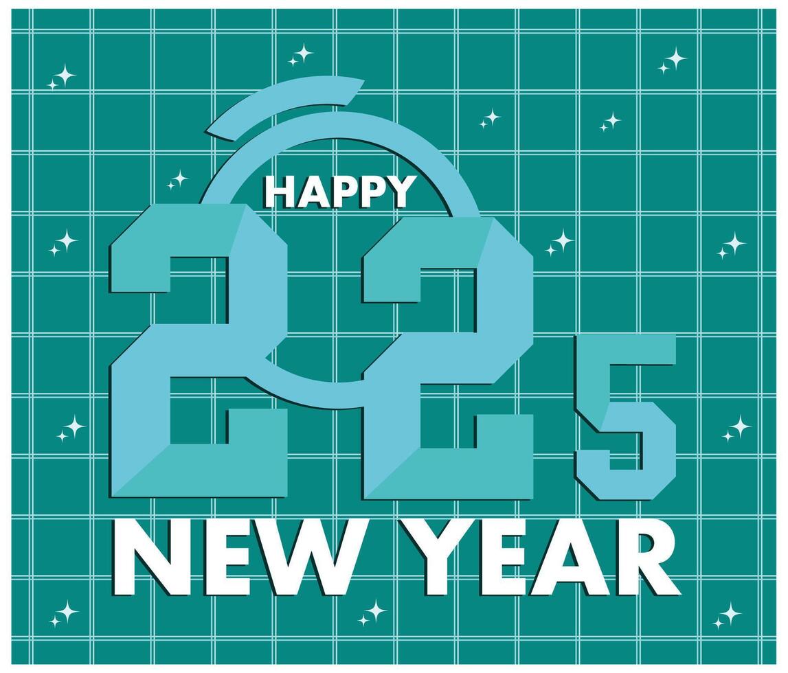 New year 2025 minimalist. Happy New Year. design template for new year celebration. flat modern illustration vector