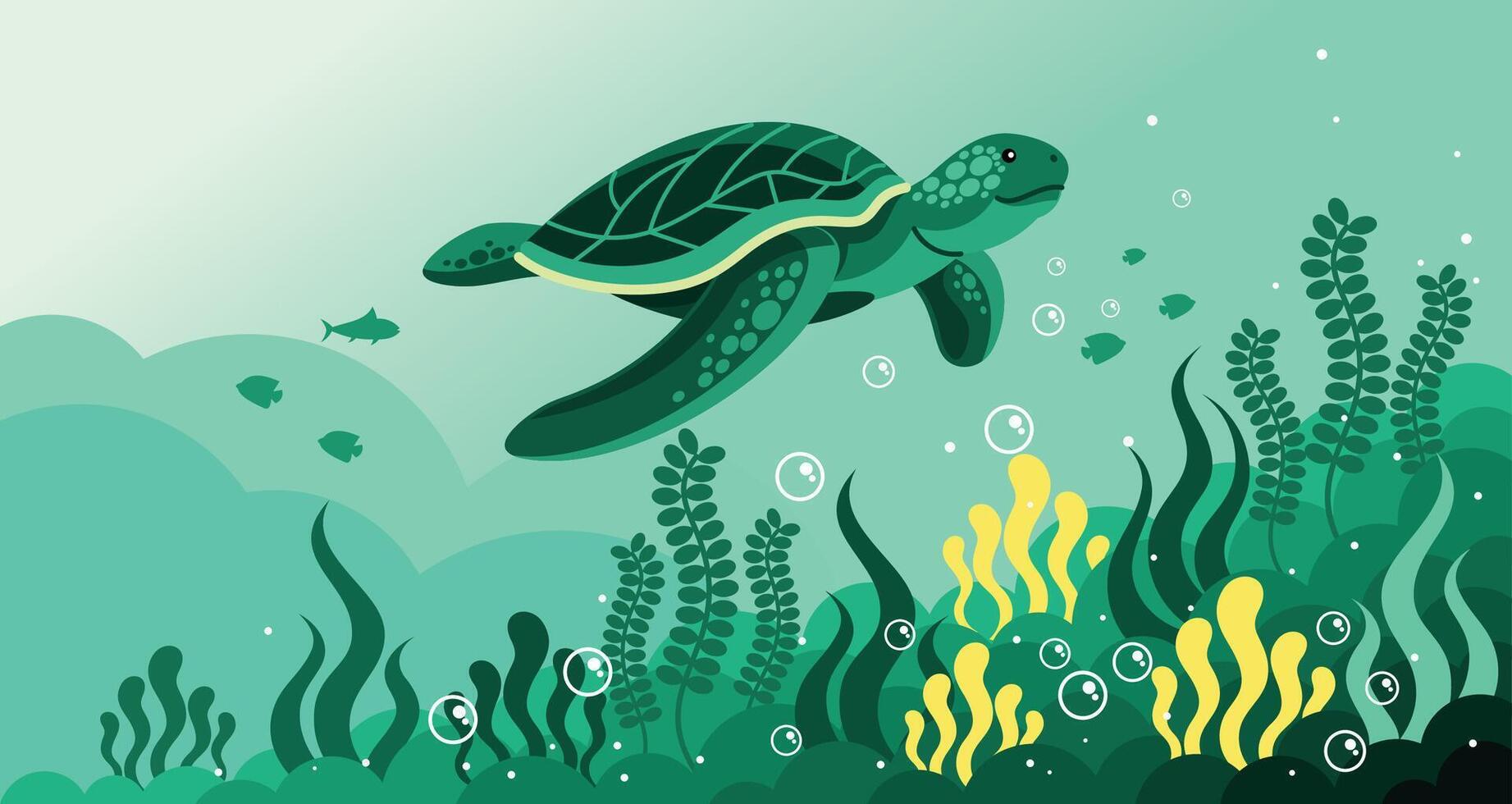 Whale In Ocean Illustration vector