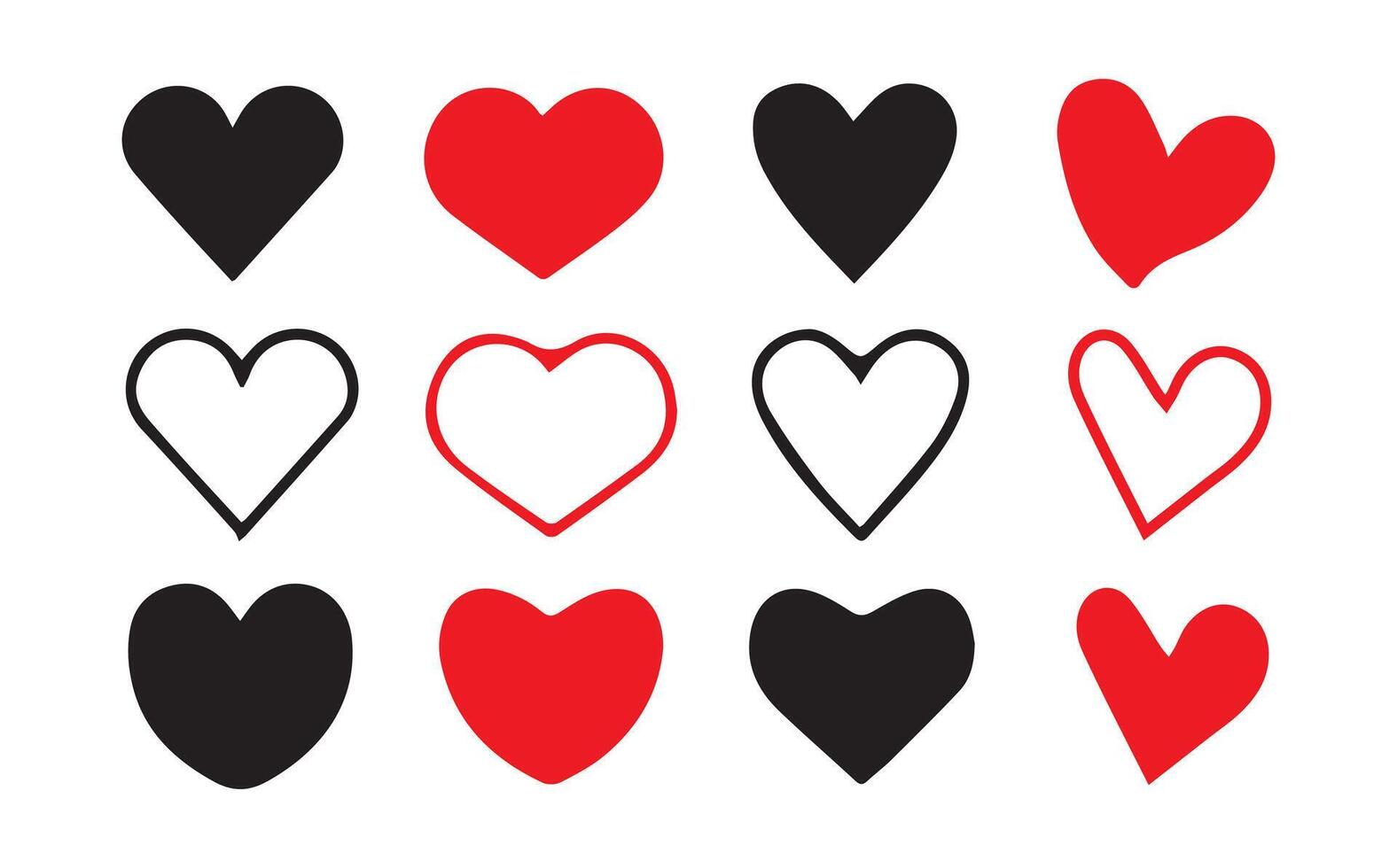 Love Heart icon set. illustration eps 10 vector