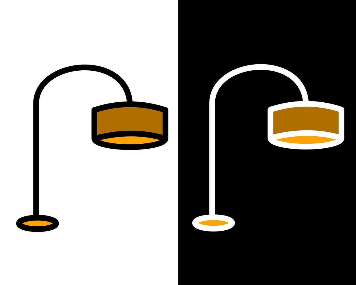 trendy Illustration of a decorative bedside lamp with soft lighting, enhancing cozy home and bedroom decor visuals vector