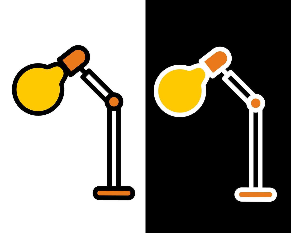 illustration of a decorative lamp with industrial elements like exposed bulbs and metal finishes, suited for modern and loft-style settings vector