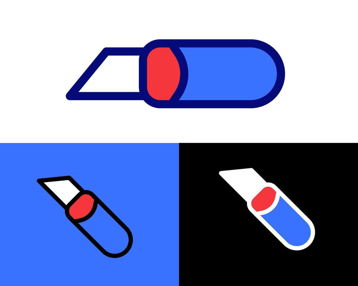 Illustration of a Compact Cutter, small and portable cutting vector