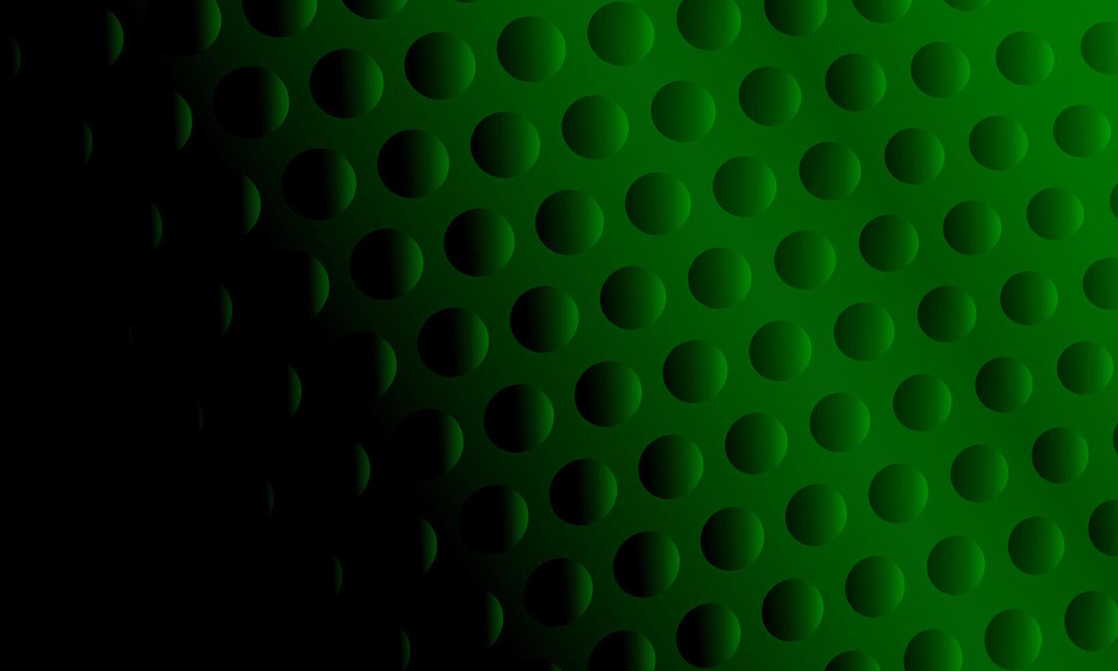 Abstract halftone dots dotted on dark green background. vector